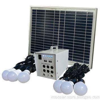 Solar lighting kit charged by sunlight for home